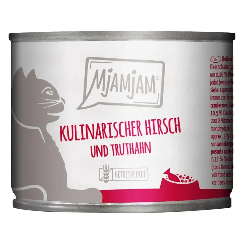 Nytt i webbutiken - MjAMjAM 6 x 200 g – Kulinarisk hjort och kalkon på färska tranbär