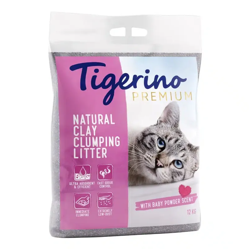 Tigerino Canada Style / Premium kattströ – Babypuderdoft – 12 kg - Begränsat lager