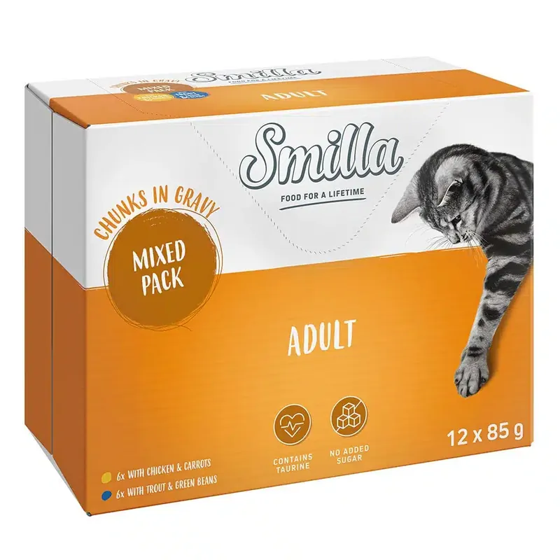 Smilla Chunks Adult med grönsaker 12 x 85 g – Mixpack - Ta chansen