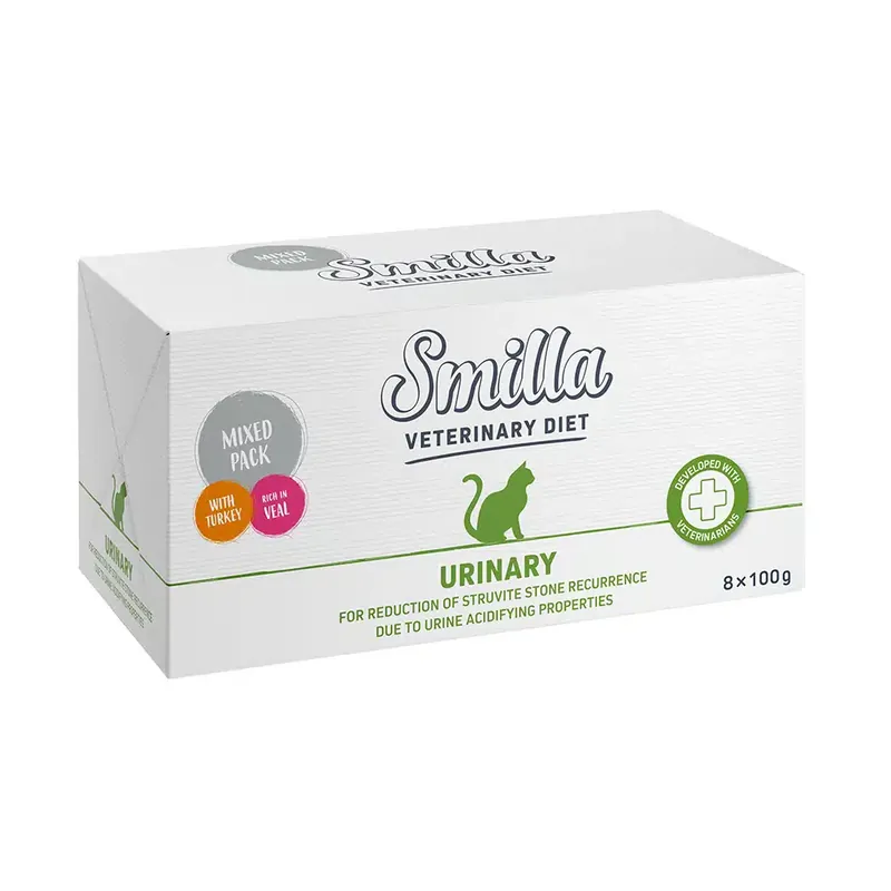Smilla Veterinary Diet Mixpack 8 x 100 g – Urinary Kalkon + kalvkött - Dagens erbjudande