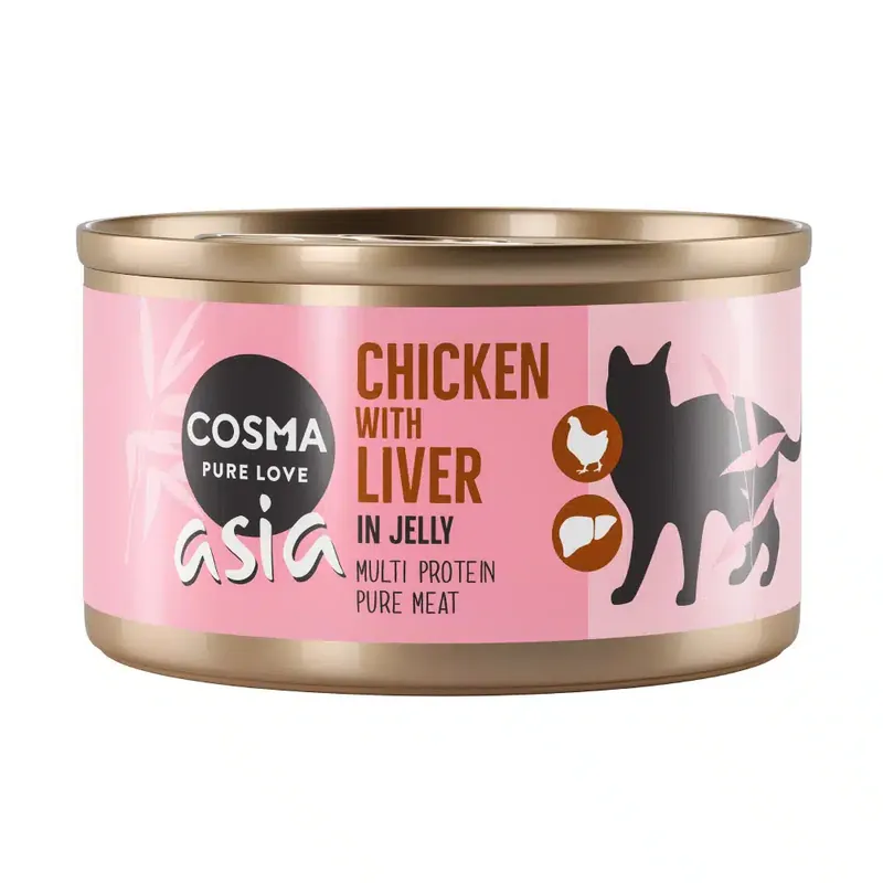 Cosma Asia in Jelly 6 x 85 g – Kyckling & kycklinglever - Försäljningssuccé