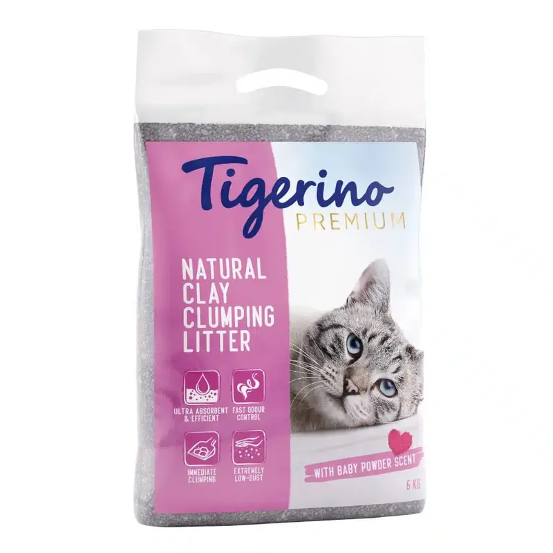 Tigerino Canada Style / Premium kattströ – Babypuderdoft – Testpack 6 kg | Nytt lägre pris