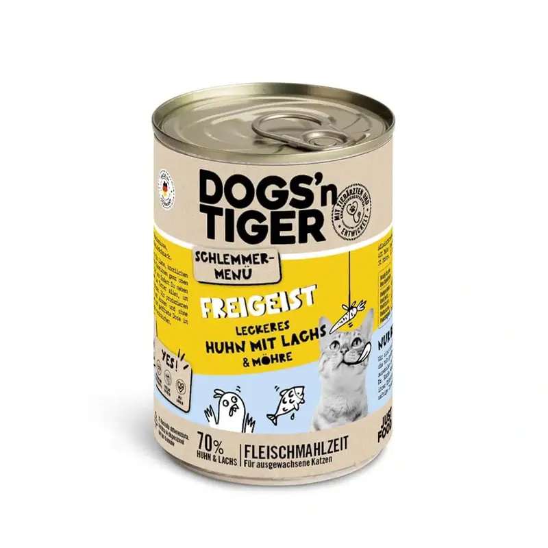 Dogs’n Tiger gourmetmeny 6 x 400 g – Kyckling med lax | Tryggt köp