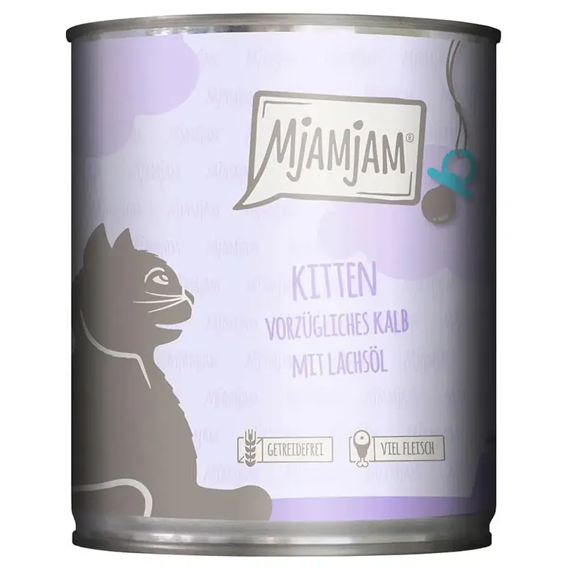 MjAMjAM Kitten 6 x 800 g – Utsökt kalvkött med laxolja - Bra pris