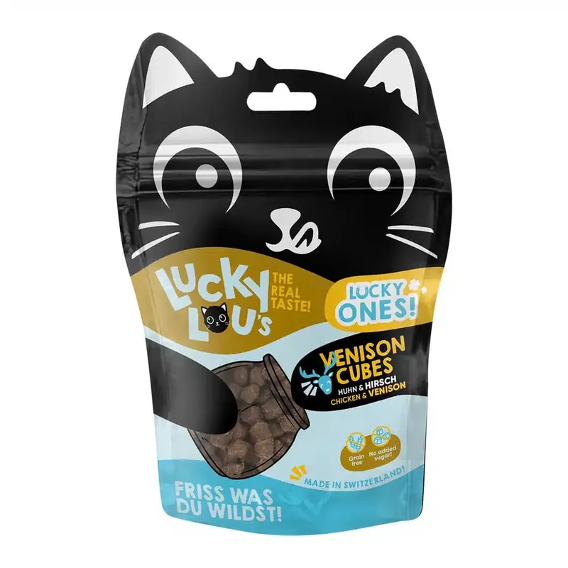 Lucky Lou Lucky Ones Cubes – 80 g kyckling & hjort - Kundfavorit