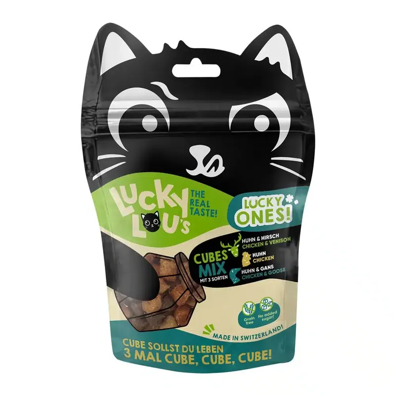 Beställ idag | Lucky Lou Lucky Ones Cubes mixpack – 80 g mixpack (3 sorter)
