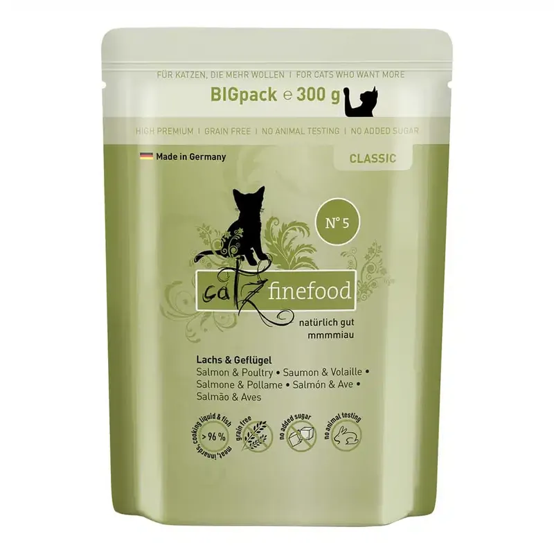 Missa inte erbjudandet - catz finefood 6 x 300 g – Lax & fjäderfä