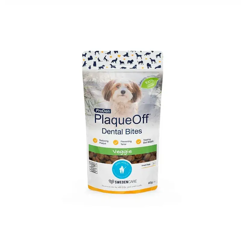 ProDen PlaqueOff Dental Bite tandvårdsgodis för hund och katt – 60 g | Efterfrågad