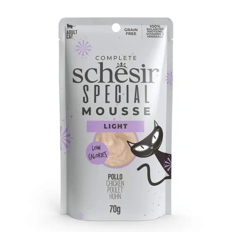 Schesir Cat Adult Special Mousse Light Kyckling 70 g - Slutrea