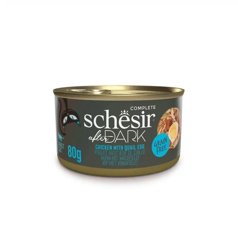 Kanonerbjudande | Schesir Cat Adult After Dark Kyckling & Ägg 80 g