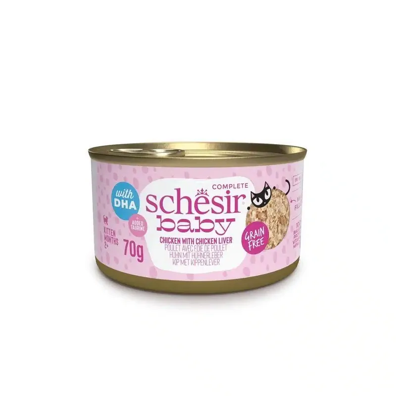 Dagens erbjudande - Schesir Kitten Baby Kyckling & Kycklinglever 70 g