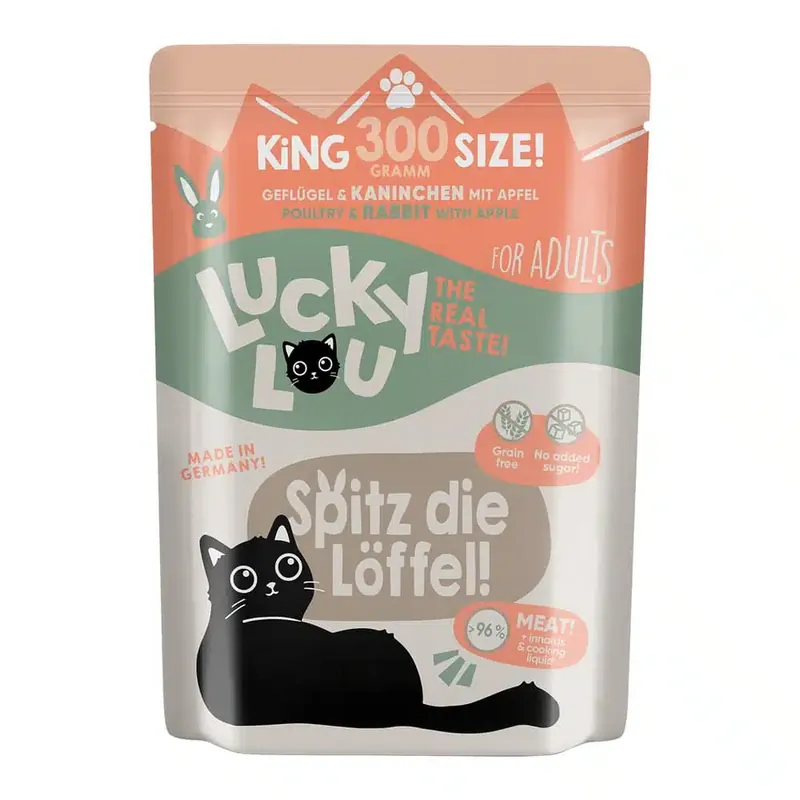 Lucky Lou Adult 6 x 300 g – Fjäderfä & kanin - Sista chansen