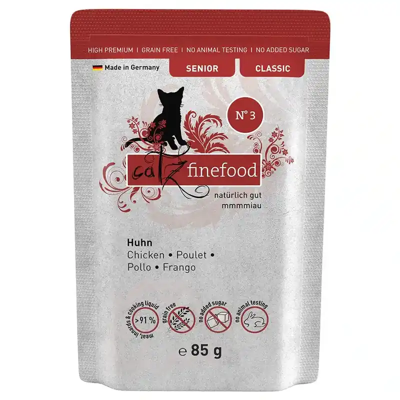 Handla nu | catz finefood Senior 16 x 85 g – No. 3 Kyckling