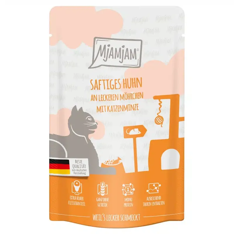 Toppsäljare | MjAMjAM Quetschie 12 x 125 g – Saftig kyckling med välsmakande morötter