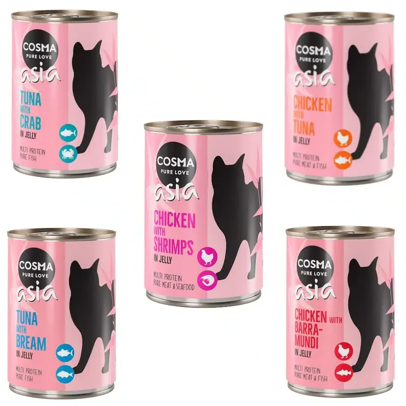 Cosma Asia in Jelly 6 x 400 g – Mix II (5 sorter) | Hög kvalitet