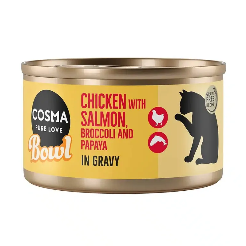 Cosma Bowl 6 x 80 g – Kycklingbröst & lax | Finns att beställa
