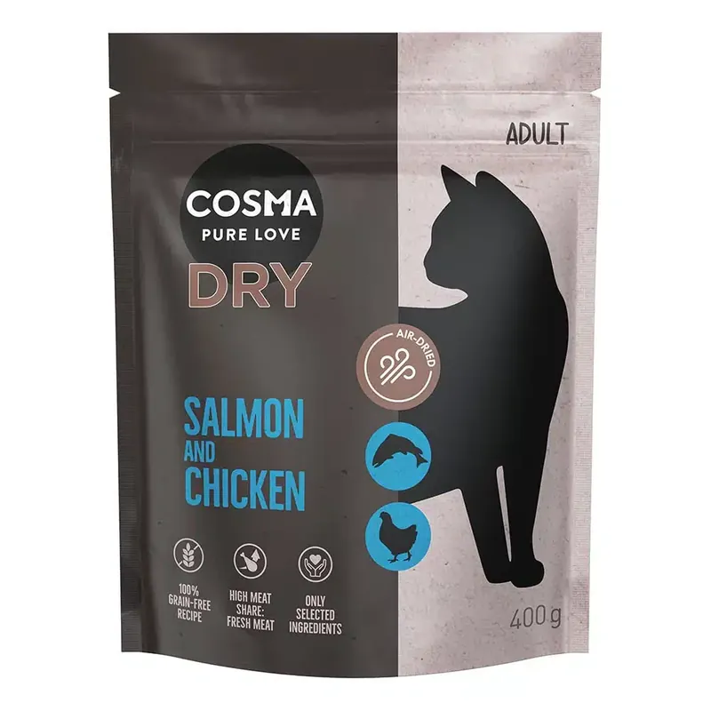 Cosma torrfoder lax & kyckling – 400 g - Mycket efterfrågad