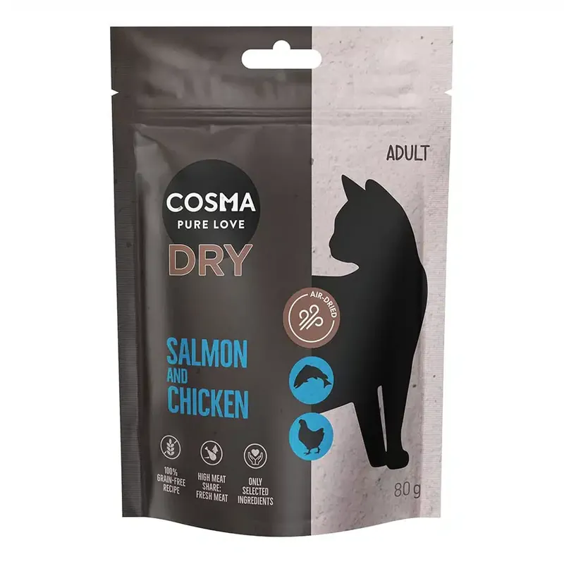 Provpack Cosma torrfoder lax & kyckling provpack – 80 g | Begränsat antal