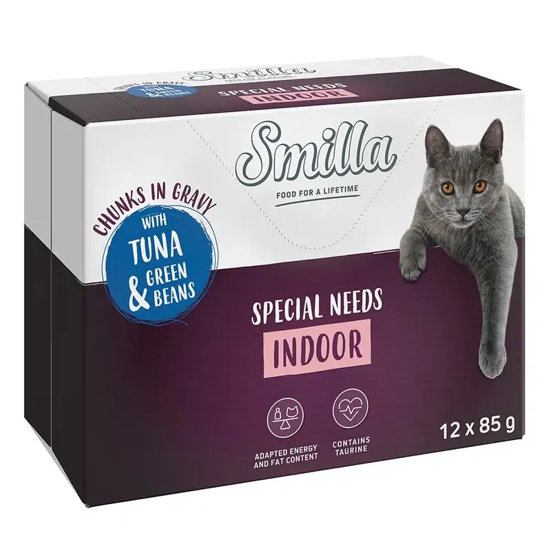 Smilla Chunks Indoor med grönsaker 12 x 85 g – Kyckling & morötter | Väl omtyckt