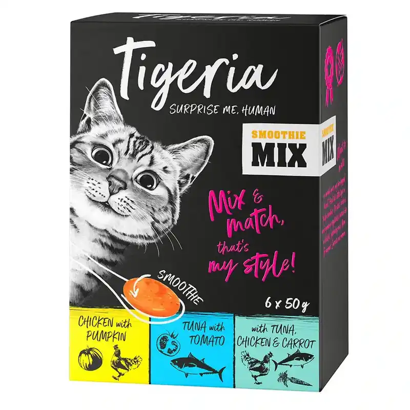 Kundernas favorit | Tigeria Smoothie Snack 6 x 50 g – Mix (3 sorter)