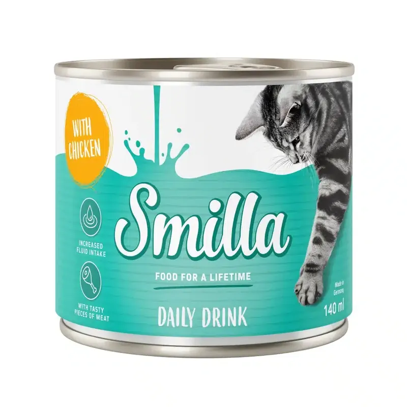 Smilla Daily Drink kattdryck med kyckling – 6 x 140 ml - Toppkvalitet