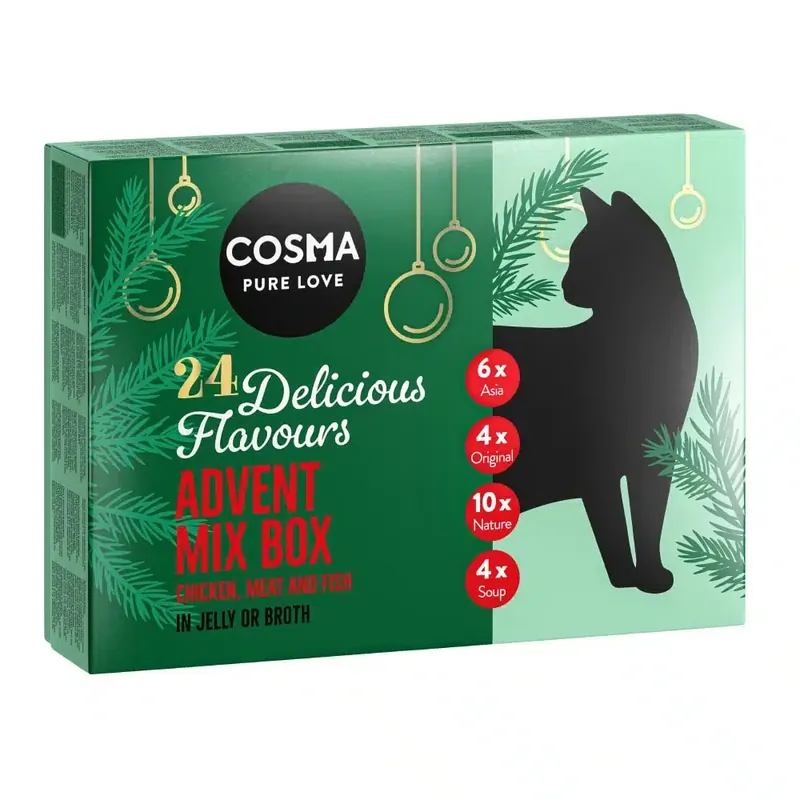 Cosma Advent Mix Box – 24 x Cosma våtfoder (1710 g) - Bra pris just nu