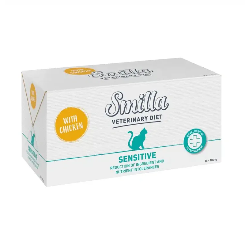 Smilla Veterinary Diet Sensitive med kyckling 8 x 100 g - Beställ nu