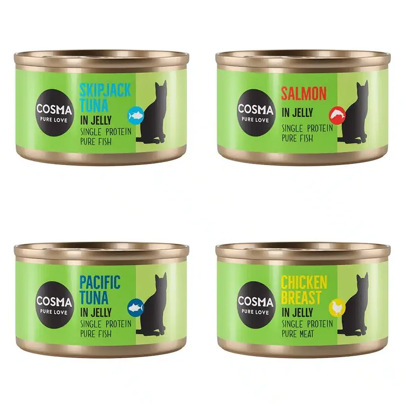 Cosma Original i gelé 6 x 85 g – Mix (4 sorter) - Riktigt fynd
