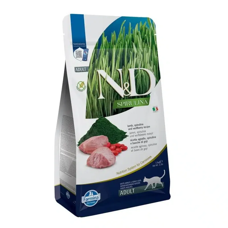 Försäljningssuccé | Farmina N&D Cat Spirulina & Lamb 1,5 kg