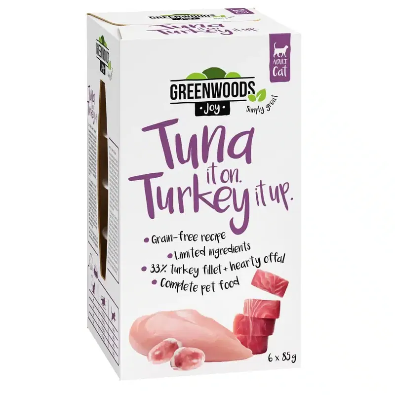 Greenwoods Joy 6 x 85 g – Kalkonfilé med tonfisk - Handla online