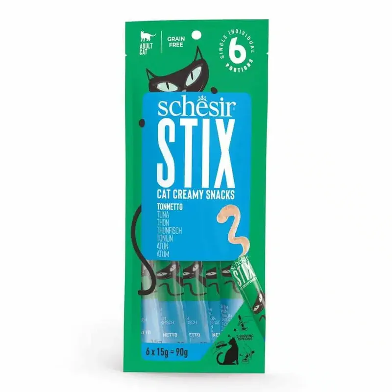 Tryggt köp - Schesir Cat Treat STIX Tonfisk 6×15 g
