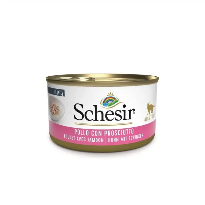 Schesir Cat Adult Country Kyckling & Skinka i Gelé 85 g | Bara idag