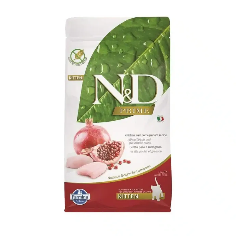 Farmina N&D Prime Cat Chicken & Pomegranate Kitten 1,5 kg - Sista dagarna