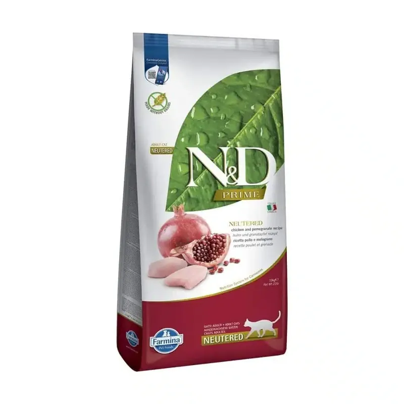 Beställ nu - Farmina N&D Prime Cat Chicken & Pomegranate Neutered (10 kg)