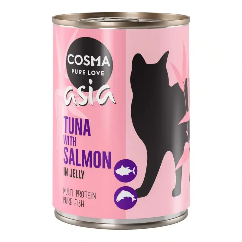 Cosma Asia in Jelly 6 x 400 g – Tonfisk & lax | Nyhet i sortimentet