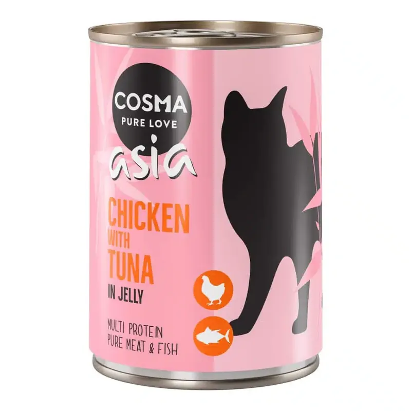 Cosma Asia in Jelly 6 x 400 g – Kyckling & tonfisk | Nyhet i sortimentet