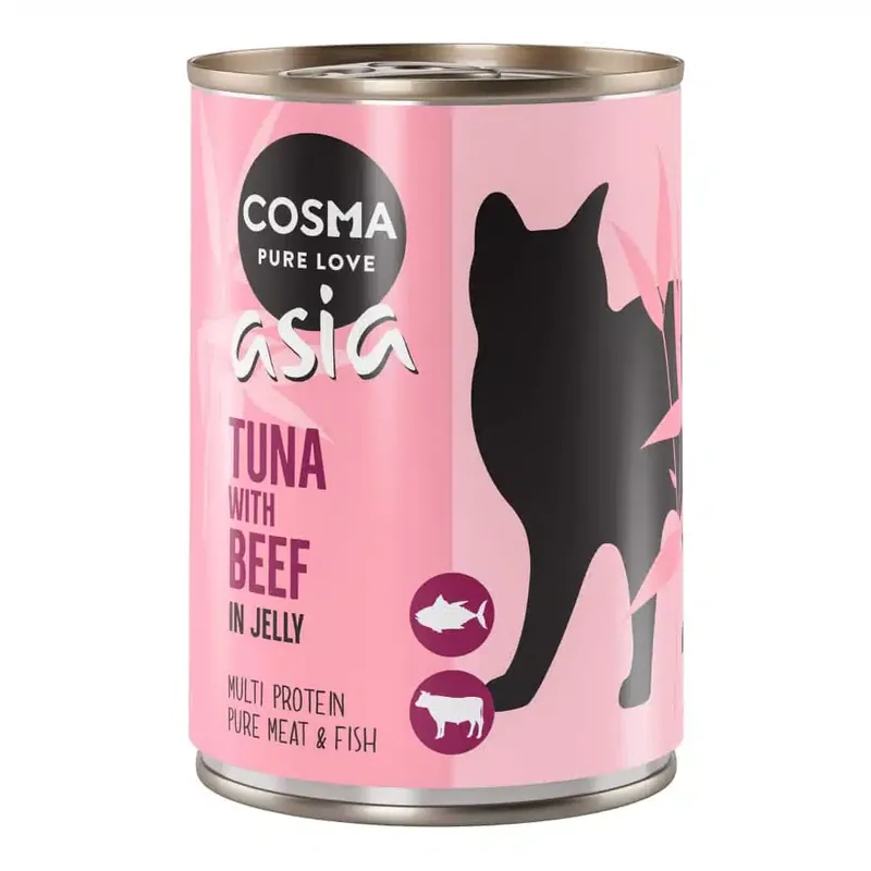 Cosma Asia in Jelly 6 x 400 g – Tonfisk & nötkött | Köp idag