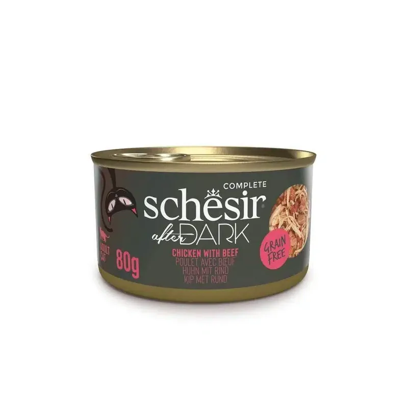 Slutrea - Schesir Cat Adult After Dark Kyckling & Biff 80 g