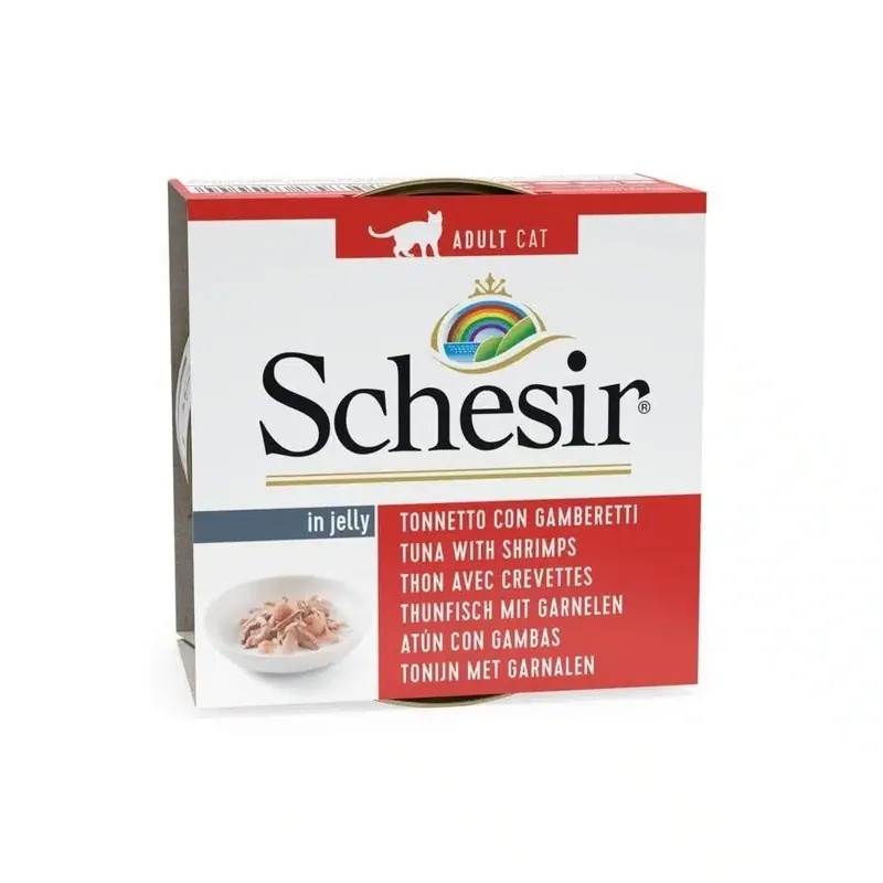 Köp direkt - Schesir Cat Adult Tuna & Prawns Jelly 85 g