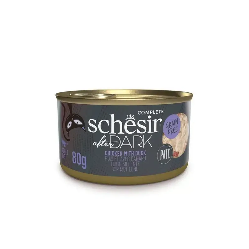Schesir Cat Adult After Dark Paté Kyckling & Anka 80 g | Nytt i webbutiken