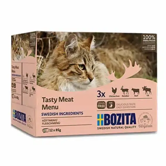 Beställ online | Bozita Feline mix gele kött 12 x 85 gram