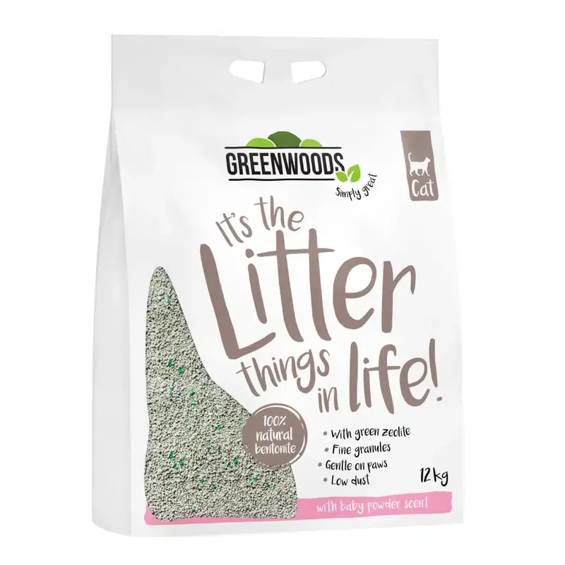 Precis inkommet - Greenwoods klumpbildande strö av naturlera – 12 kg