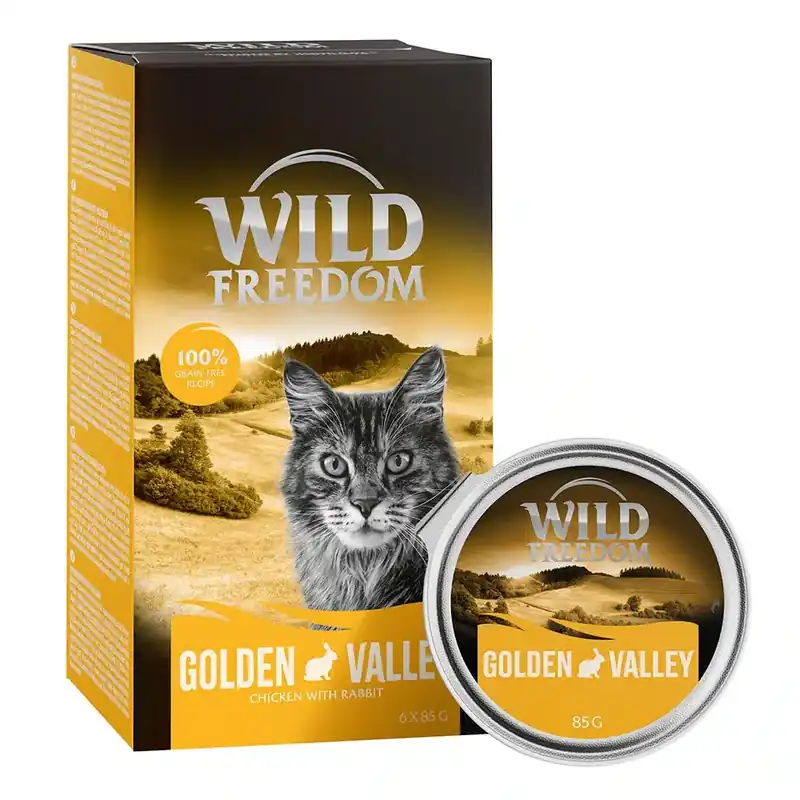 Erbjudande - Wild Freedom Adult portionsform 6 x 85 g – Golden Valley – Rabbit & Chicken