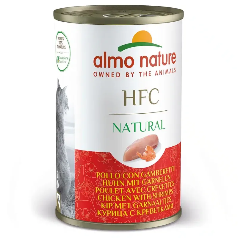 Almo Nature HFC 6 x 140 g – Kyckling & räkor | Snart slut