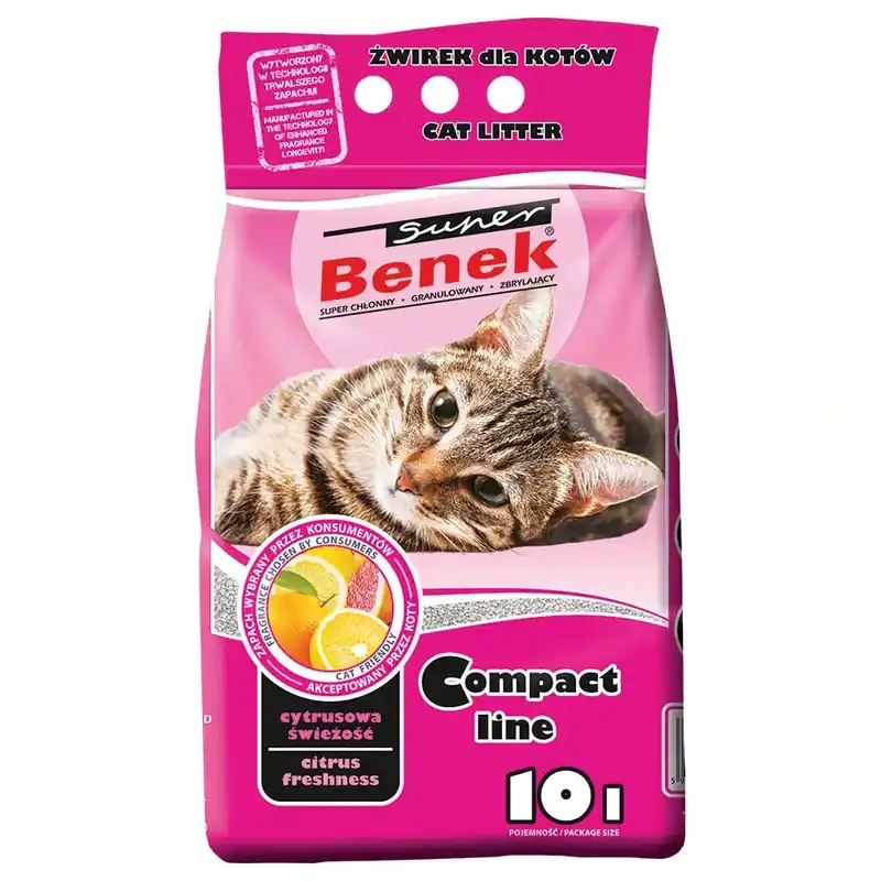 Ny lansering - Super Benek Compact Citrus Freshness – Citrus Freshness 10 l (ca 8 kg)