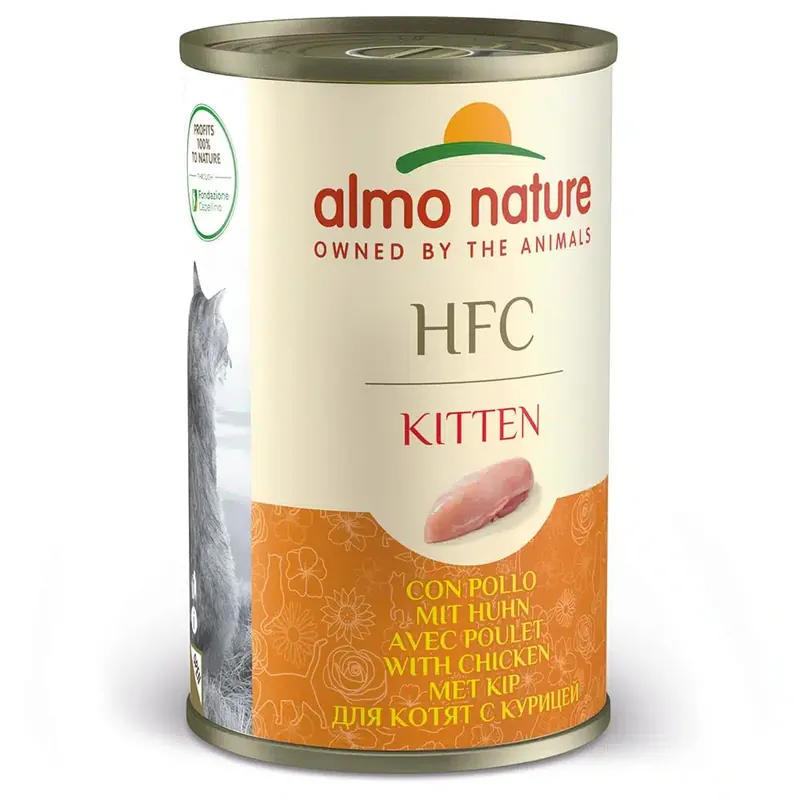 Gratis retur - Almo Nature Classic HFC Kitten med kyckling – 6x140g