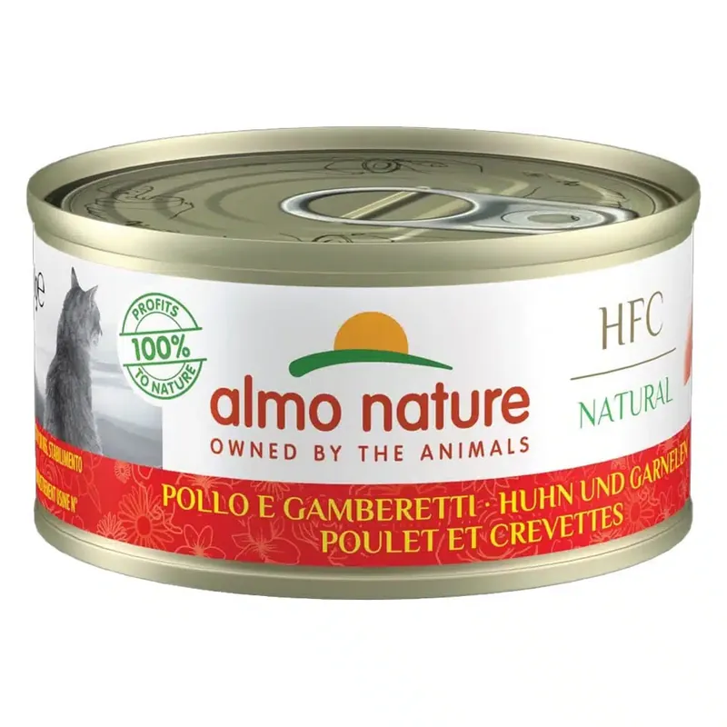 Ekonomipack Almo Nature HFC Natural 12 x 70 g – Kyckling & räkor | Bra pris