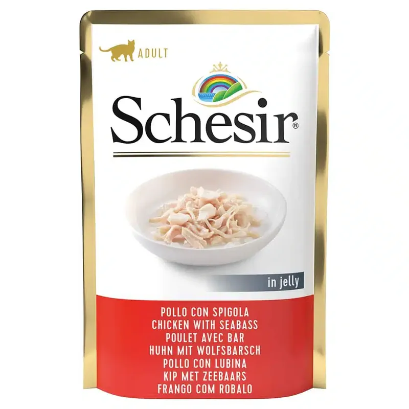 Schesir Jelly Pouch 6 x 85 g – Kyckling & havsaborre - Nyligen lanserat