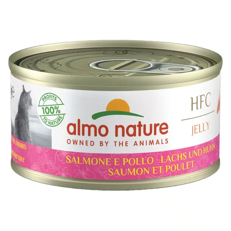 Toppsäljare | Almo Nature HFC Natural 6 x 70 g – HFC Natural Lax med kyckling i gelé