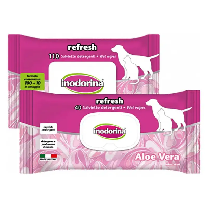 Inodorina Aloe Vera våtservetter – 40 st - Köp direkt